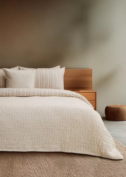 Покрывало декоративное Atik, 240x240, хлопок, экрю фото №1