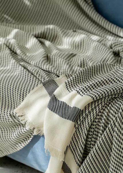 Плед декоративный BLOOM, 220х250, хлопок, серый фото №2