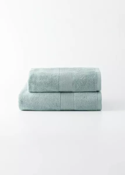 Полотенце махровое BASIC COLLECTION, 100x150, хлопок, серо-голубое