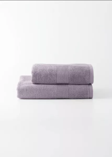 Полотенце махровое BASIC COLLECTION, 100x150, хлопок, лавандово-серое