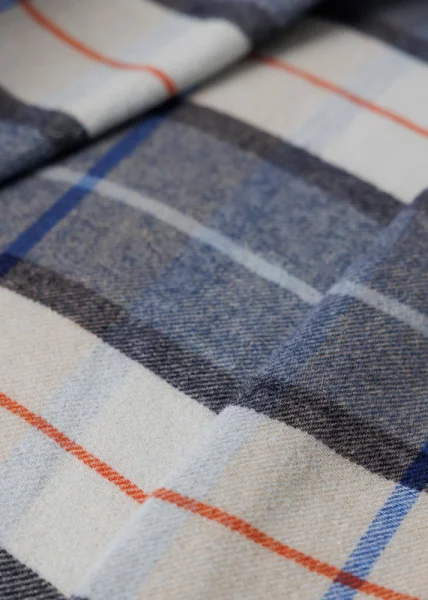 Плед декоративный Тревизо, 150х200, 80% шерсть, 20% полиэфир, синяя клетка фото №3