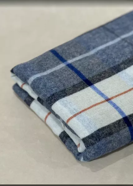 Плед декоративный Тревизо, 150х200, 80% шерсть, 20% полиэфир, синяя клетка фото №6