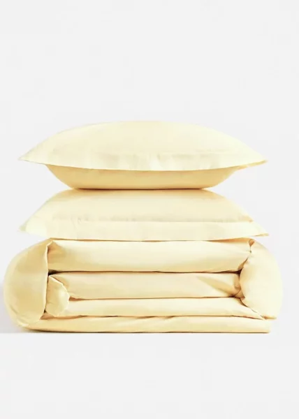 Постельное белье, 200х220+240х260+2 50х70 (евро), сатин, сливочное, Olive