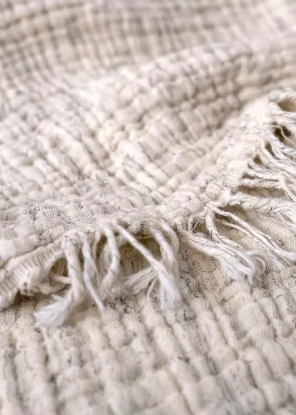 Покрывало декоративное Haze, 200x220, хлопок, молочнок фото №3