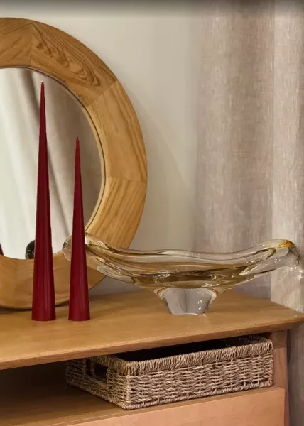 Ваза фигурная из стекла Komo большая 47х16,5х14 см