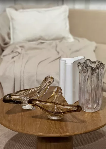 Ваза фигурная из стекла Komo большая 47х16,5х14 см фото №4