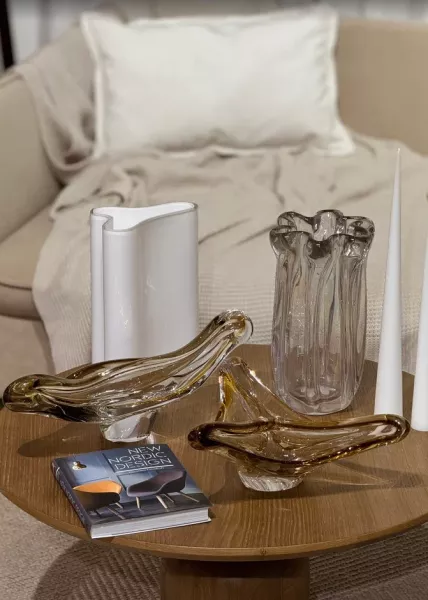 Ваза фигурная из стекла Komo средняя 35х15,5 см фото №2