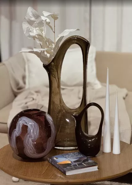 Ваза стеклянная Devali средняя, 12,5х9х30 см фото №4