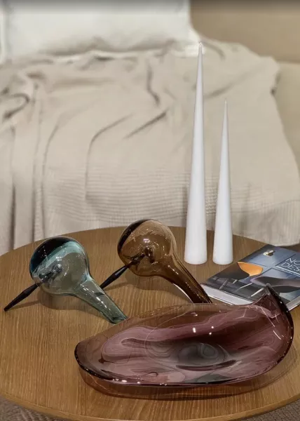 Фигура из стекла Alert 22х16х16 см, голубая фото №3