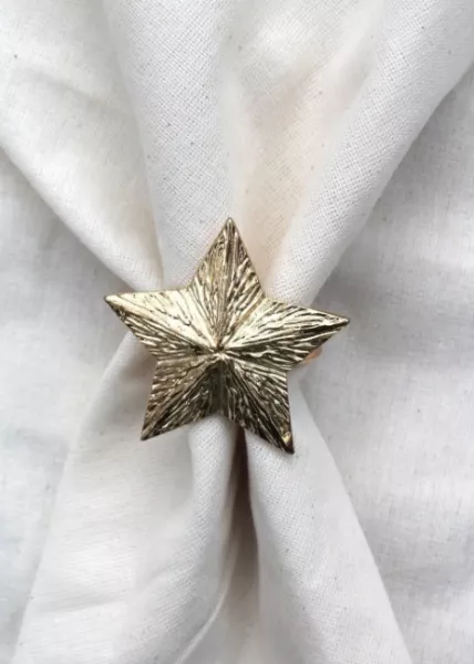 Набор из 2 колец для салфеток Star, золотое