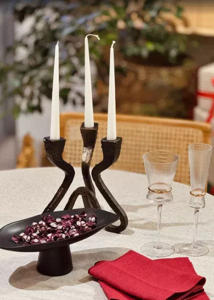 Подсвечник Elysia 22х24 см, бронзовый