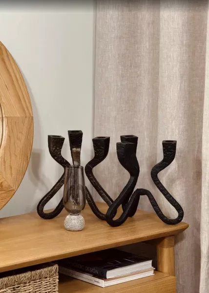 Подсвечник Elysia 22х24 см, бронзовый фото №3