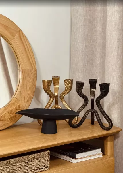 Подсвечник Elysia 22х24 см, бронзовый фото №4