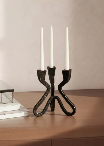 Подсвечник Elysia 22х24 см, бронзовый фото №1