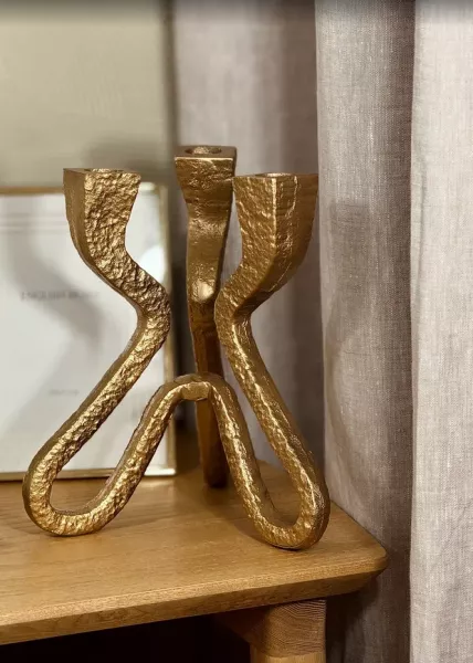 Подсвечник Elysia 22х24 см, золотой фото №3