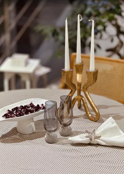 Подсвечник Elysia 22х24 см, золотой