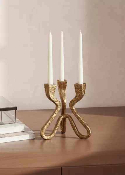 Подсвечник Elysia 22х24 см, золотой фото №1