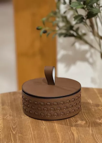 Корзина для хранения с ручкой Ivand 20x19 см, коричневый