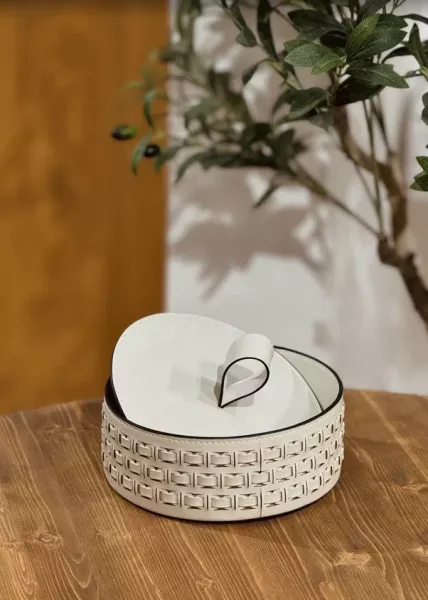 Корзина для хранения с ручкой Ivand 20x19 см, молочный фото №2