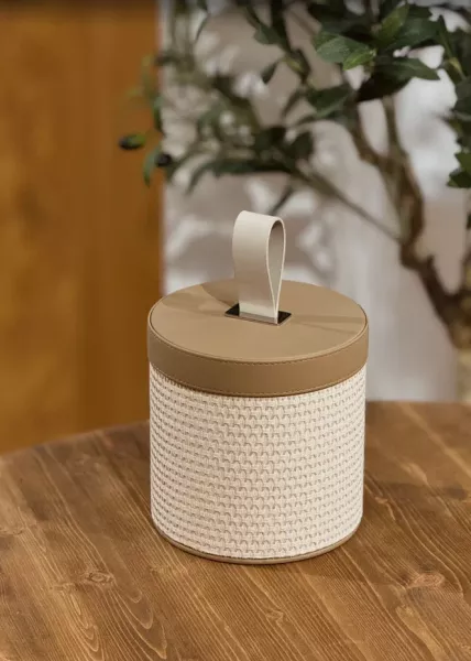 Корзина для хранения с ручкой Stone 16,5x24,5 см Молочный