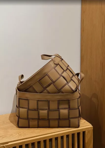 Корзина для хранения с двумя ручками Brownie 33x24x21 см, натуральный фото №5