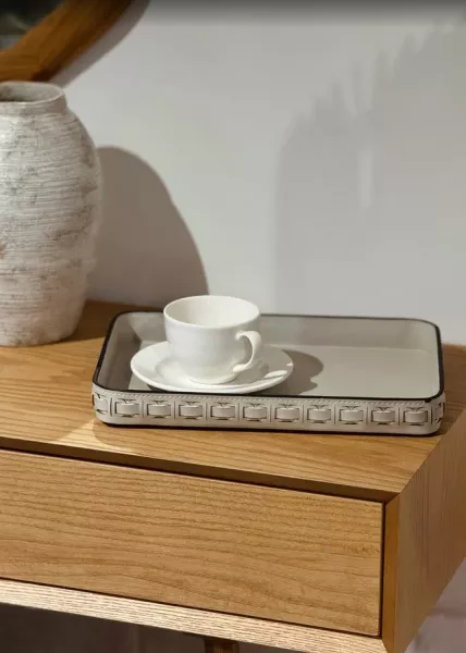 Поднос Ivand 42x28x4 см, молочный фото №4