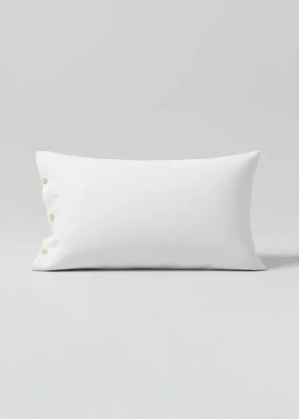 Комплект из 2-х наволочек из вареного хлопка, 50х70, на пуговицах, белый, Santorini