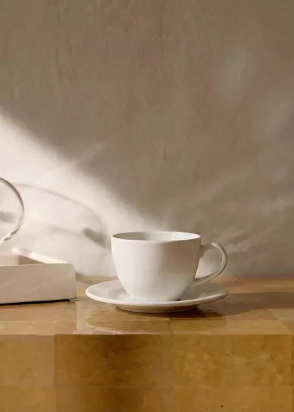 Чайная пара Classic, фарфор, белый фото №1