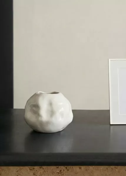 Ваза Гранит, 11 см, белая фото №1