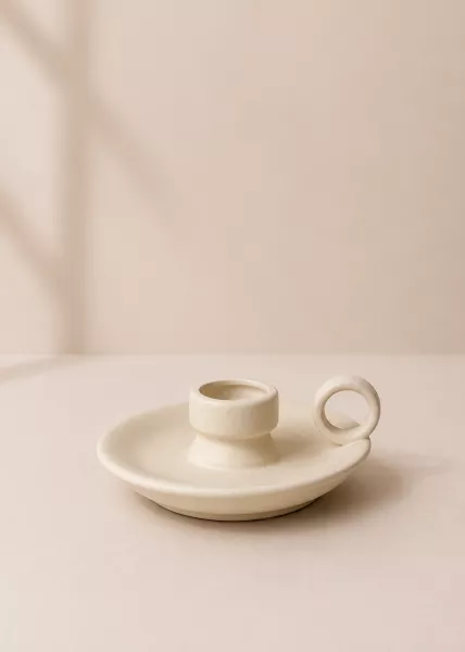 Подсвечник керамический Кофейный, 5,5 см, керамика