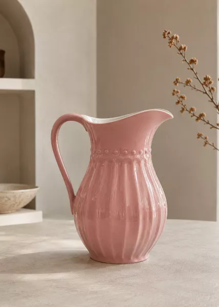 Кувшин керамический Salvia, 1,7 л, керамика, розовый фото №1