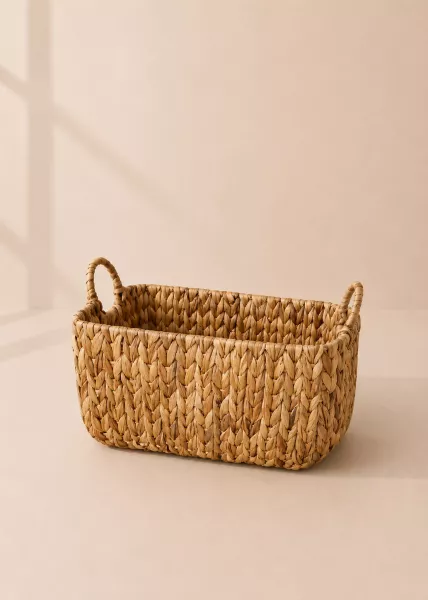 Корзина для хранения Natural с декоративными ручками малая, 34x23 фото №1