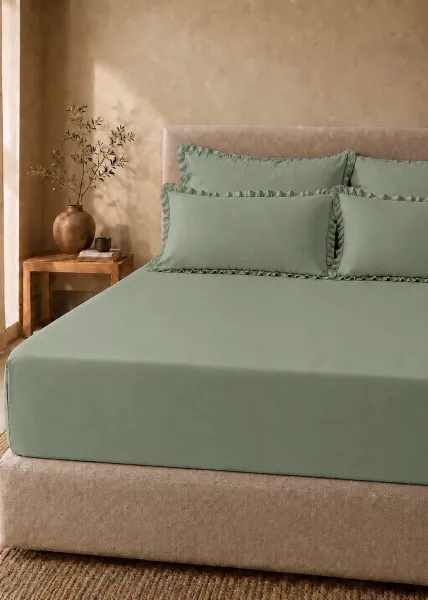 Простыня из вареного хлопка, 240х260 (евро), Sagewood